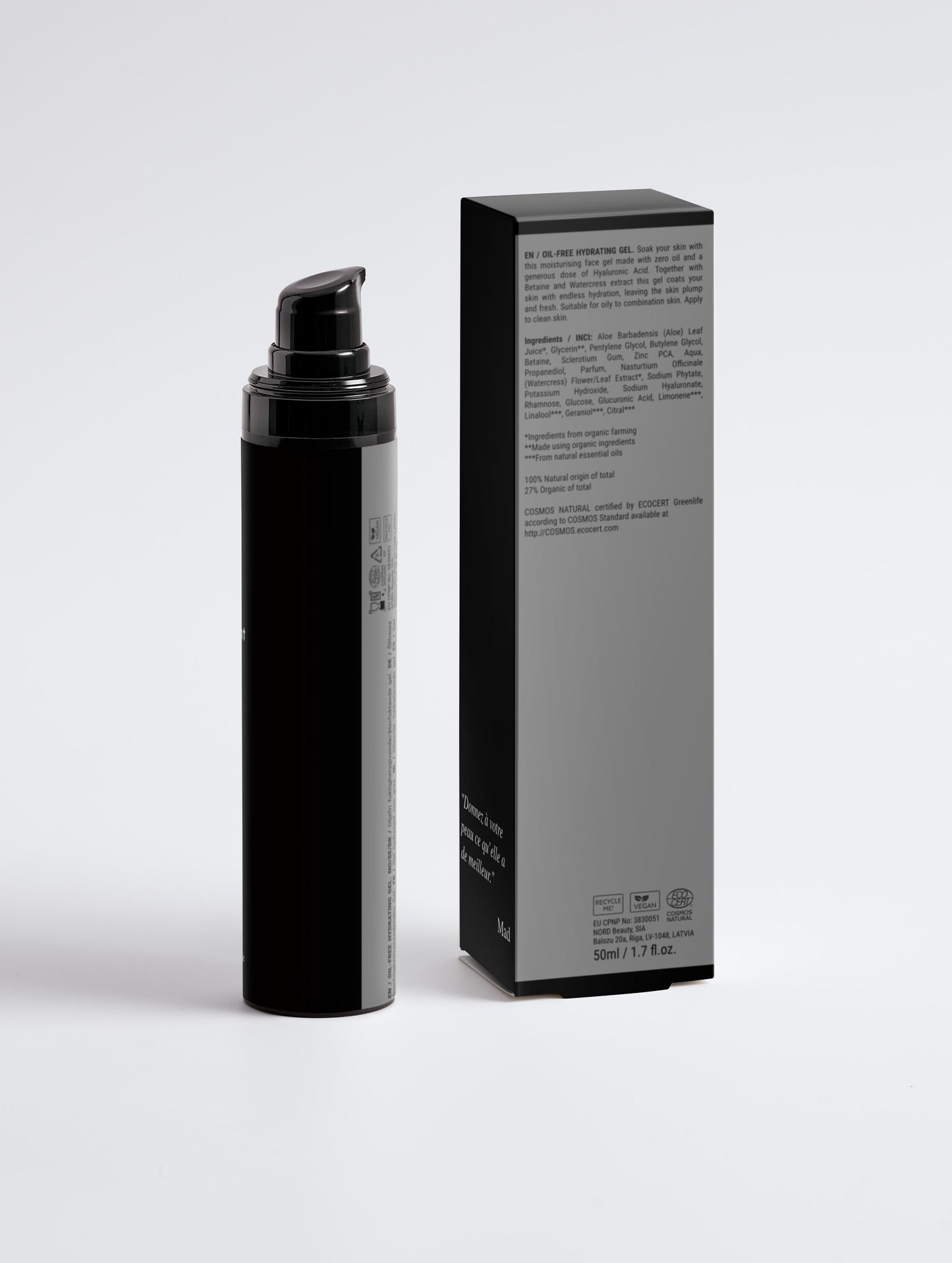 Gel hydratant non gras